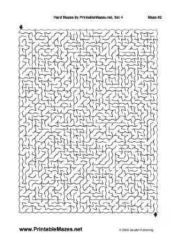 Hard Mazes Set 4 — "Uphill Battle" maze