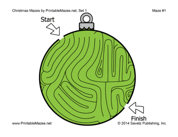 Christmas Mazes Set 1 maze