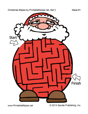 Christmas Mazes Set 3 maze