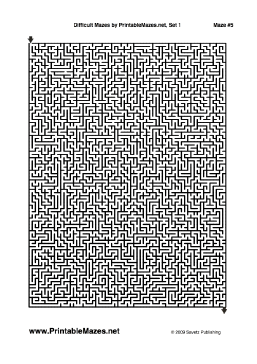 Difficult Mazes Set 1 — "Backbreaking" maze