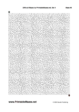 Difficult Mazes Set 4 — "Formidable" maze