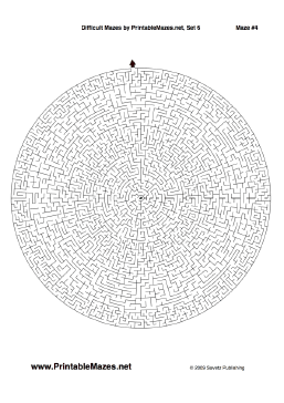 Difficult Mazes Set 6 — "Unyielding" maze