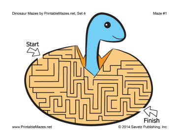 Dinosaur Mazes Set 4 maze