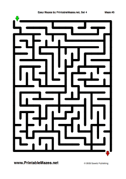 Easy Mazes Set 4 — "Nothing To It" maze