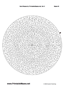 Hard Mazes Set 5 — "Challenging" maze