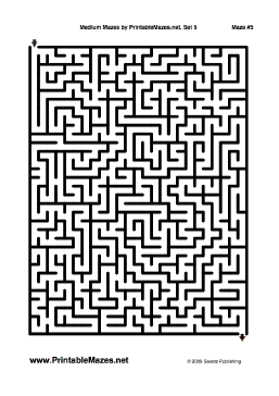 Medium Mazes Set 5 — "Run-of-the-Mill" maze