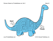 Dinosaur Mazes Set 3 maze